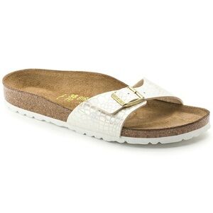 BIRKENSTOCK‎ Madrid Birko-Flor Shiny Snake Print Cork Sandals Size 41